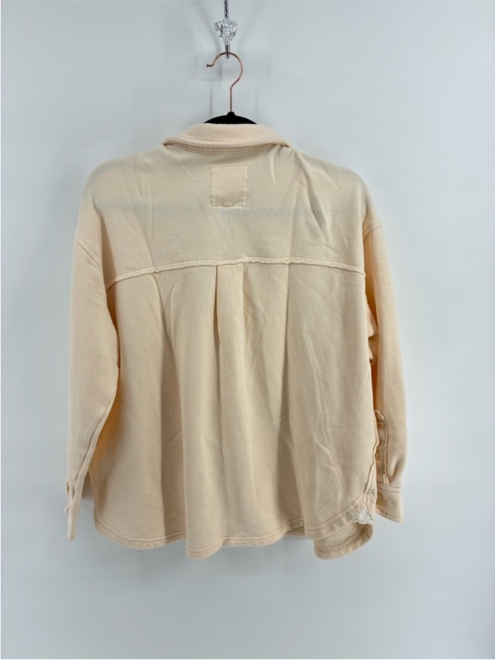 aerie Cream Button-Up Shacket Spring Minimalist - Picture 2 of 8